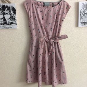 Maeve embroidered swim print dress.